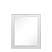 32" White Beveled Mirror