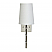 NICKEL PLATED SCONCE WITH BAMBOO DETAIL & WHITE LINEN SHADE