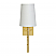 GOLD LEAF SCONCE WITH BAMBOO DETAIL & WHITE LINEN SHADE 