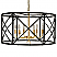 SIX LIGHT BAMBOO CHANDELIER IN BLACK POWDER COAT WITH GOLD CLUSTER