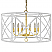 SIX LIGHT BAMBOO CHANDELIER IN WHITE POWDER COAT WITH GOLD CLUSTER