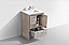 Modern Lux 24" Nature Wood Modern Bathroom Vanity with White Quartz Counter-Top