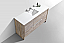 Modern Lux 60" Nature Wood Modern Bathroom Vanity with White Quartz Counter-Top