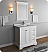 Windsor 36" Matte White Traditional Bathroom Vanity with Mirror