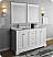 Windsor 60" Matte White Traditional Double Sink Bathroom Vanity with Mirrors