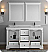 Windsor 60" Matte White Traditional Double Sink Bathroom Vanity with Mirrors