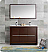 Fresca Allier 48" Wenge Brown Modern Double Sink Bathroom Vanity with Faucet, Medicine Cabinet and Linen Side Cabinet 