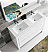 Fresca Allier 48" White Modern Double Sink Bathroom Vanity with Faucet, Medicine Cabinet and Linen Side Cabinet Options