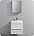 24" Wall Hung Modern Bathroom Vanity with Medicine Cabinet, Glossy White Finish