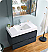 Valencia 36" Wall Hung Modern Bathroom Vanity with Medicine Cabinet, Dark Slate Gray Finish