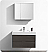 Valencia 36" Wall Hung Modern Bathroom Vanity wwith Medicine Cabinet, Gray Oak Finish