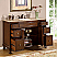 48" Single Sink Cabinet - Travertine Top, Undermount Ivory Ceramic Sink (3-hole)