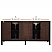 72" Double Sink Cabinet - Crema Marfil Top, Undermount White Ceramic Sinks (3-hole)
