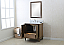 30 inch Designer Modern Antique Coffee Finish Vanity with Carrera Marble Top