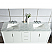 Elizabeth 72-Inch Double Sink Carrara White Marble Vanity In Pure White