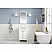 Queen 24" Wide Pure White Single Sink Quartz Carrara Bathroom Vanity
