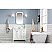 36 Inch Wide Pure White Single Sink Quartz Carrara Bathroom Vanity From The Queen Collection