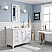 Queen 48" Wide Pure White Single Sink Quartz Carrara Bathroom Vanity