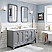 Queen 60" Wide Cashmere Grey Double Sink Quartz Carrara Bathroom Vanity