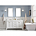 Queen 60" Wide Pure White Double Sink Quartz Carrara Bathroom Vanity