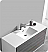 Catania 48" Wall Hung Modern Bathroom Vanity with Medicine Cabinet, Faucet and Color Options