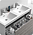 Catania 48" Wall Hung Double Sink Modern Bathroom Vanity with Medicine Cabinet, Faucets and Color Options
