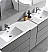 Lazzaro 72" Free Standing Double Sink Modern Bathroom Vanity with Medicine Cabinet, Faucets and Color Options