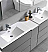 Lazzaro 84" Free Standing Double Sink Modern Bathroom Vanity with Medicine Cabinet, Faucet and Color Options