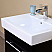 24.25" Single Wall Mount Style Sink Vanity-Wood-Black