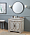 Adelina 36" Benton Collection Litchfield Distressed Off White Rustic Style Bathroom Vanity