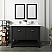 Fresca Manchester 48" Black Traditional Double Sink Bathroom Vanity w/ Mirrors