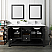 Fresca Manchester 60" Black Traditional Double Sink Bathroom Vanity w/ Mirrors