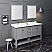 Fresca Manchester 60" Gray Traditional Double Sink Bathroom Vanity w/ Mirrors