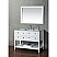 Marla White 48" Single Sink Bathroom Vanity with Mirror