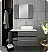 Fresca Lucera 36" Gray Wall Hung Vessel Sink Modern Bathroom Vanity with Medicine Cabinet - Left Version