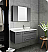 Fresca Lucera 36" Gray Wall Hung Undermount Sink Modern Bathroom Vanity with Medicine Cabinet - Left Version