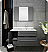 Fresca Lucera 36" Gray Wall Hung Undermount Sink Modern Bathroom Vanity with Medicine Cabinet - Left Version