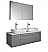 Fresca Lucera 48" Gray Wall Hung Double Vessel Sink Modern Bathroom Vanity with Medicine Cabinet