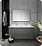 Fresca Lucera 48" Gray Wall Hung Double Undermount Sink Modern Bathroom Vanity with Medicine Cabinet