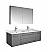 Fresca Lucera 48" Gray Wall Hung Double Undermount Sink Modern Bathroom Vanity with Medicine Cabinet