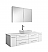 Fresca Lucera 60" White Wall Hung Single Vessel Sink Modern Bathroom Vanity with Medicine Cabinet