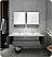 Fresca Lucera 60" Gray Wall Hung Double Undermount Sink Modern Bathroom Vanity with Medicine Cabinets