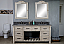 72" Rustic Solid Fir Double Sink Vanity with Rectangular Sink Limestone Top - No Faucet