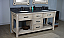 72" Rustic Solid Fir Double Sink Vanity with Limestone Top and Oval Sink - No Faucet
