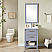 24" Single Sink Bathroom Vanity in Grey Finish with Ceramic Top - No Faucet