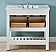 36" Single Sink Bathroom Vanity in White Finish with Arctic Pearl Quartz Marble Top - No Faucet
