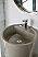 Quebec 17.5" Solid Surface Pedestal Sink, Natural Concrete