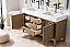 James Martin Linear Collection 59" Double Vanity, White Washed Walnut Finish