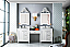 James Martin Copper Cove Encore Collection 86" Double Vanity Set, Bright White with Makeup Table