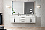 James Martin Mercer Island Collection 72" Double Vanity, Glossy White Finish